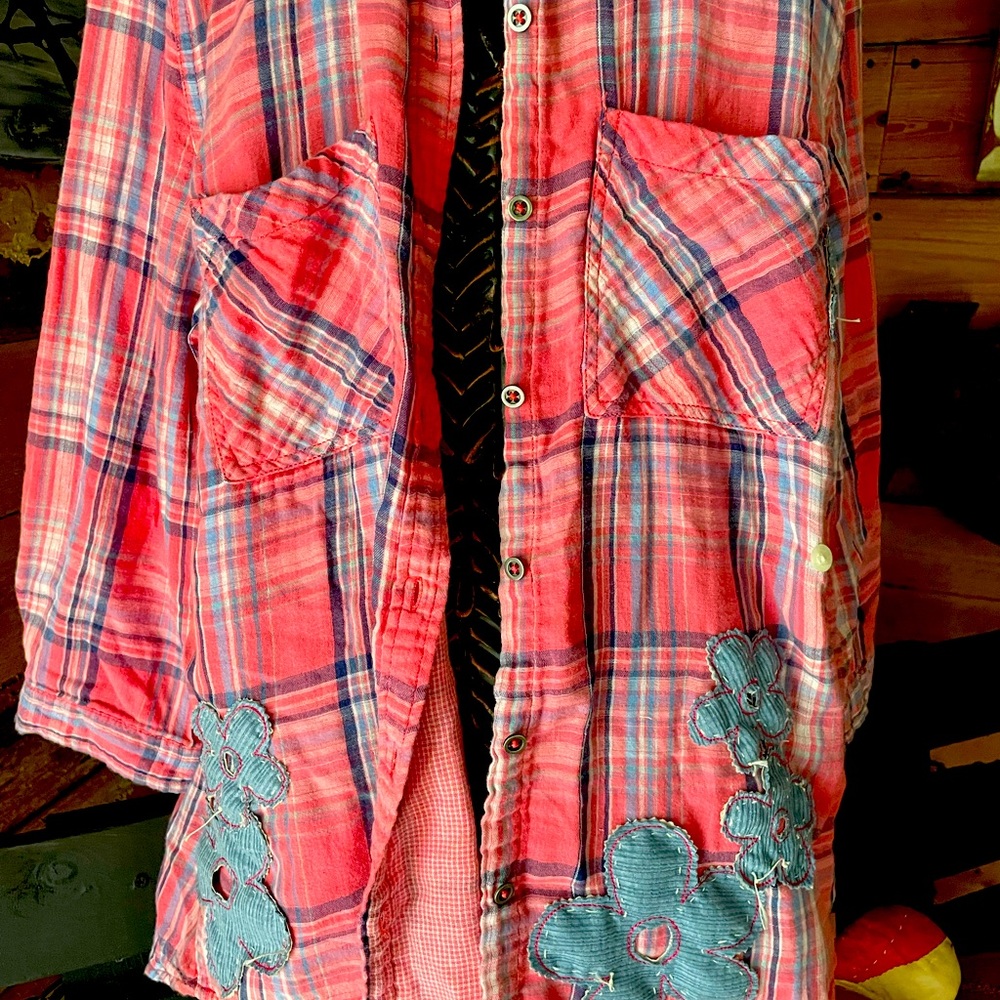 Pink Plaid button up